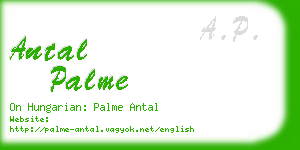 antal palme business card